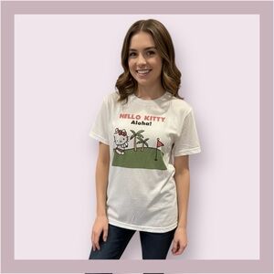 White Hello Kitty Aloha Golf Tee